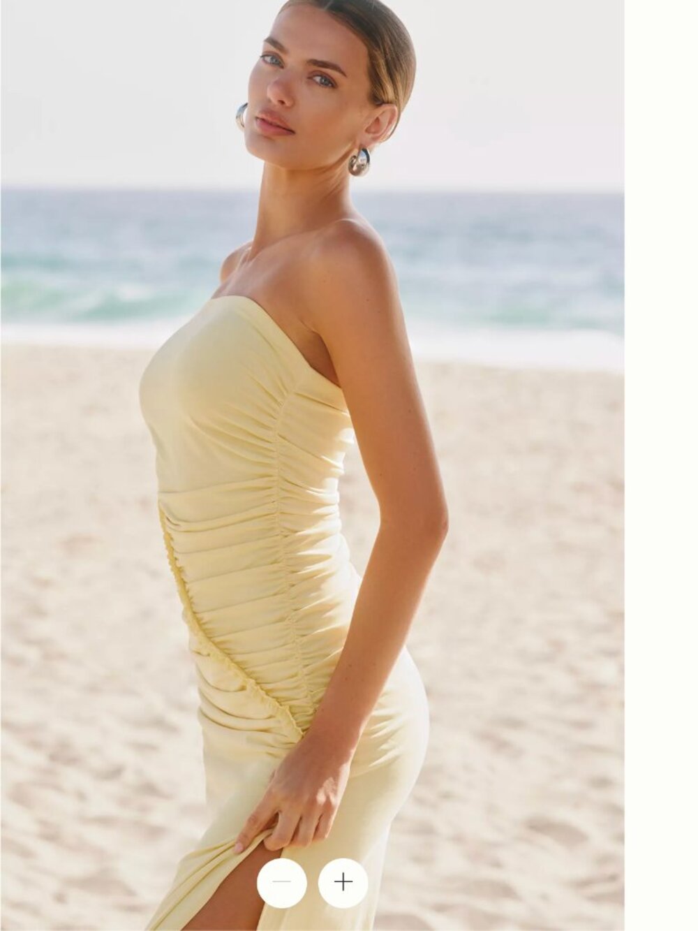NWT Anthropologie Gabby Strapless Ruched Dress by Celandine